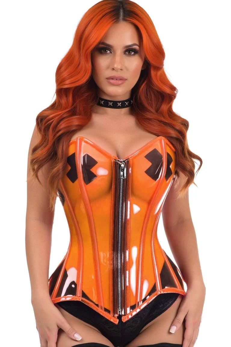Lavish Clear Orange Overbust Corset