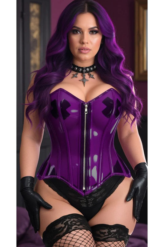 Clear Purple Overbust Corset